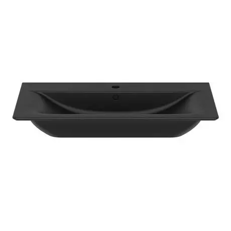 Ideal Standard Connect Air Silk Black 840mm Wall Mounted / Vanity Basin - E0279V3 3 Ideal Standard Connect Air Silk Black 840mm Wall Mounted / Vanity Basin - E0279V3 - Image 3