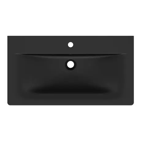 Ideal Standard Connect Air Silk Black 840mm Wall Mounted / Vanity Basin - E0279V3 5 Ideal Standard Connect Air Silk Black 840mm Wall Mounted / Vanity Basin - E0279V3 - Image 5