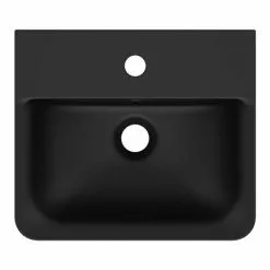 Ideal Standard Connect Air Cube Silk Black 400mm Wall Mounted / Vanity Basin - E0307V3 -Cheap Basins Store E0307V3.ai4 460