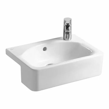 Ideal Standard Concept Space Cube 50cm 1TH Semi-Countertop Basin (Right Hand) 1 Ideal Standard Concept Space Cube 50cm 1TH Semi-Countertop Basin (Right Hand)