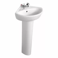 Armitage Shanks Sandringham 21 48cm Corner Basin & Pedestal