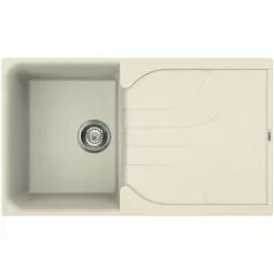 Reginox Ego 400 1.0 Bowl Granite Kitchen Sink - Cream