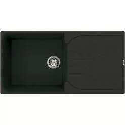 Reginox Ego 480 1.0 Bowl Granite Kitchen Sink - Black