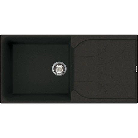 Reginox Ego 480 1.0 Bowl Granite Kitchen Sink - Black 1 Reginox Ego 480 1.0 Bowl Granite Kitchen Sink - Black