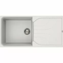 Reginox Ego 480 1.0 Bowl Granite Kitchen Sink - White