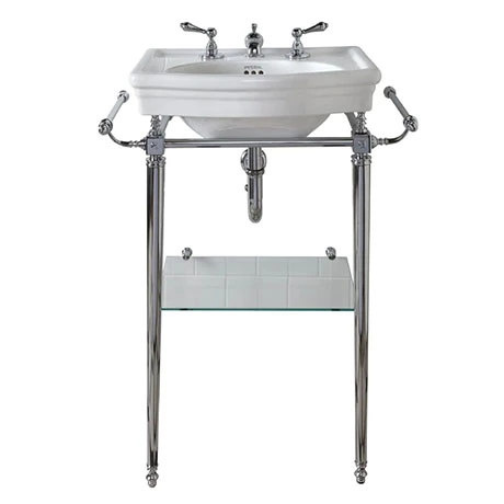 Imperial Etoile 530mm Small Basin + Chrome Basin Stand 1 Imperial Etoile 530mm Small Basin + Chrome Basin Stand