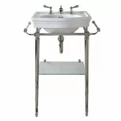 Imperial Etoile 530mm Small Basin + Polished Nickel Basin Stand