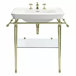 Imperial Etoile 700mm Large Basin + Antique Gold Basin Stand