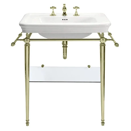 Imperial Etoile 700mm Large Basin + Antique Gold Basin Stand 1 Imperial Etoile 700mm Large Basin + Antique Gold Basin Stand