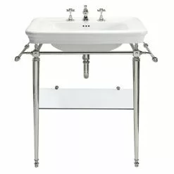 Imperial Etoile 700mm Large Basin + Polished Nickel Basin Stand