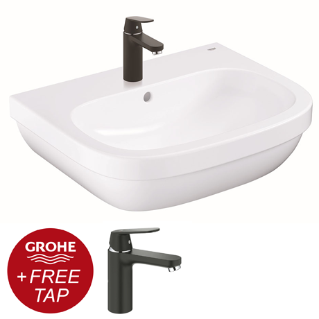 Grohe Euro Ceramic Complete Tap and Basin Package 1 Grohe Euro Ceramic Complete Tap and Basin Package