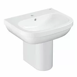 Grohe Euro Ceramic 550mm 1TH Basin + Half Pedestal