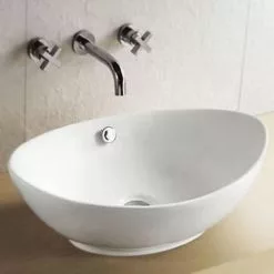 Edge High Rise Waterfall Basin Mixer with Oval Counter Top Basin -Cheap Basins Store Edge High Rise Waterfall Basin Mixer with Oval Counter Top Basin d3 460