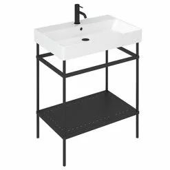 Britton Shoreditch Frame 700mm Basin & Black Wash Stand