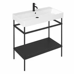 Britton Shoreditch Frame 1000mm Basin & Black Wash Stand