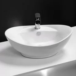 Cheap Basins Store 10 Faro Oval Counter Top Basin 1TH - 590 x 395mm