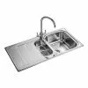 Rangemaster Houston 1.5 Bowl Stainless Steel Kitchen Sink