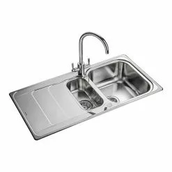 Rangemaster Houston 1.5 Bowl Stainless Steel Kitchen Sink