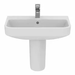 Ideal Standard i.Life S Compact 1TH Washbasin + Semi Pedestal -Cheap Basins Store ISIL60SP D3 460