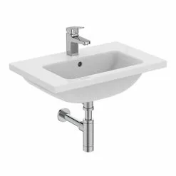 Ideal Standard i.Life S 1TH Wall Hung Basin + Chrome Bottle Trap