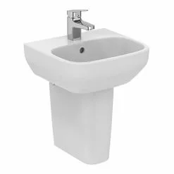 Ideal Standard i.Life A 400mm 1TH Handrinse Basin + Semi Pedestal