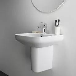 Ideal Standard i.Life A 1TH Washbasin + Semi Pedestal -Cheap Basins Store ISILA55SP D5 460