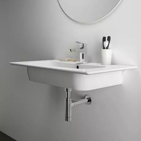 Ideal Standard i.Life A 1TH Wall Hung Basin + Chrome Bottle Trap 5 Ideal Standard i.Life A 1TH Wall Hung Basin + Chrome Bottle Trap - Image 5