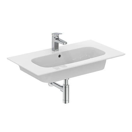 Ideal Standard i.Life A 1TH Wall Hung Basin + Chrome Bottle Trap 1 Ideal Standard i.Life A 1TH Wall Hung Basin + Chrome Bottle Trap