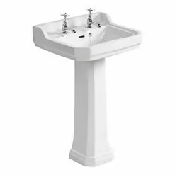 Ideal Standard Waverley 560mm 2 Tap Hole Basin + Pedestal