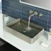 JTP Vos Rectangular Inox Stainless Steel Counter Top Basin + Waste