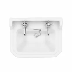 Keswick Traditional 500mm Basin & Chrome Wash Stand 11 Keswick Traditional 500mm Basin & Chrome Wash Stand -Cheap Basins Store KT51THW D5 460
