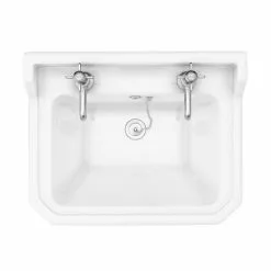 Keswick Traditional 560mm Basin & Chrome Wash Stand -Cheap Basins Store KT561THW D4 460
