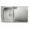Rangemaster Compact 800 x 508mm Stainless Steel 1 Bowl Kitchen Sink - LR8001