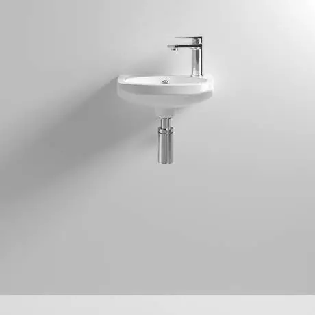 Milton 350 x 280 Wall Hung Compact Basin (1 Tap Hole) 2 Milton 350 x 280 Wall Hung Compact Basin (1 Tap Hole) - Image 2