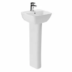 Britton MyHome 40cm 1TH Basin with Full Pedestal