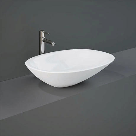 RAK Morning 540 x 380mm 0TH Oval Counter Top Basin - MORCT5400AWHA 1 RAK Morning 540 x 380mm 0TH Oval Counter Top Basin - MORCT5400AWHA