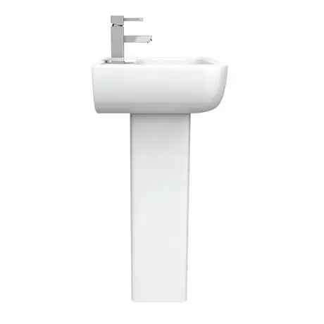 Pro 600 Modern Short Projection Basin & Pedestal (550mm Wide - 1 Tap Hole) 4 Pro 600 Modern Short Projection Basin & Pedestal (550mm Wide - 1 Tap Hole) - Image 4