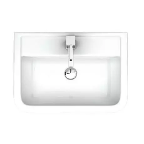Pro 600 Modern Short Projection Basin & Pedestal (550mm Wide - 1 Tap Hole) 5 Pro 600 Modern Short Projection Basin & Pedestal (550mm Wide - 1 Tap Hole) - Image 5