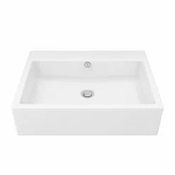 Milton 600 x 460 Wall Hung Rectangular Basin (0 Tap Hole)