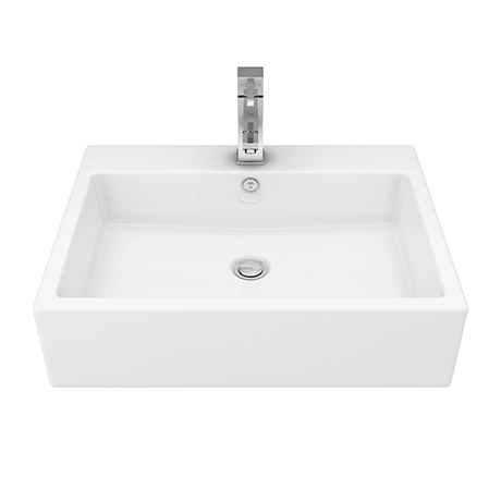 Milton 600 x 460 Wall Hung Rectangular Basin (1 Tap Hole) 1 Milton 600 x 460 Wall Hung Rectangular Basin (1 Tap Hole)