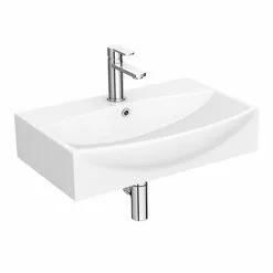 Milton 600 x 400 Wall Hung Bowed Basin (1 Tap Hole)