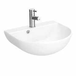 Milton 440 x 365 Wall Hung Curved Basin (1 Tap Hole)