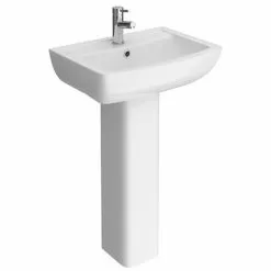 Milan Basin with Full Pedestal (550mm Wide - 1 Tap Hole)