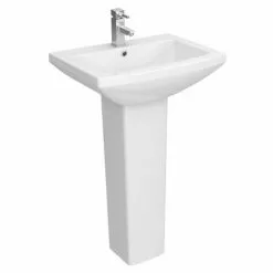 Monza Square 550 1TH Basin + Pedestal