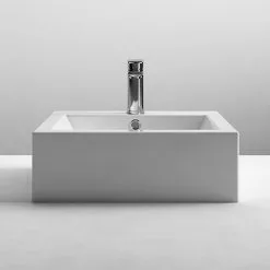 Nuie 470 x 450mm Square Ceramic Counter Top Basin - 1 Tap Hole - NBV102