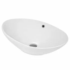 Hudson Reed Oval 588 x 390mm Countertop Vessel Basin with Overflow - NBV166