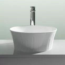 Nuie Round 360mm Sit-On Countertop Vessel Basin - NBV167