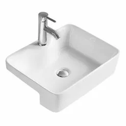 Hudson Reed 480mm Rectangular Semi-Recessed Basin - NBV174