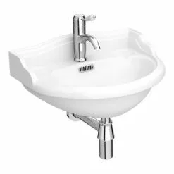 Old London - Chancery Wall Hung Cloakroom Basin (500mm Wide - 1 Tap Hole) -Cheap Basins Store NCA104 d3a 460