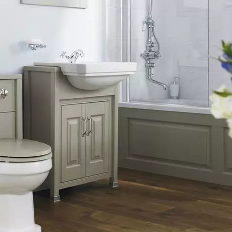 Carlton 560 x 450mm 1TH Semi Recessed Basin - NCS808A 2 Carlton 560 x 450mm 1TH Semi Recessed Basin - NCS808A - Image 2